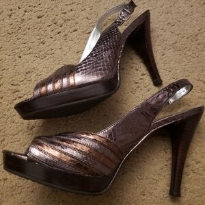 Calvin Klein Open Toed Slingback Heels